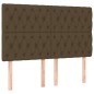vidaXL Giroletto a Molle con Materasso Marrone Scuro 140x190cm Tessuto