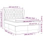vidaXL Giroletto a Molle con Materasso Marrone Scuro 140x190cm Tessuto