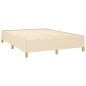 vidaXL Giroletto a Molle con Materasso Crema 140x200 cm in Tessuto