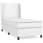 Giroletto a Molle con Materasso Bianco 80x200 cm in Similpelle