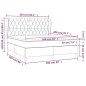 vidaXL Giroletto a Molle con Materasso Grigio Chiaro160x200 cm Tessuto