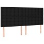 vidaXL Giroletto a Molle con Materasso Nero 180x200 cm in Tessuto