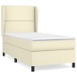 Giroletto a Molle con Materasso Crema 100x200 cm in Similpelle