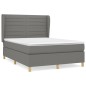 vidaXL Giroletto a Molle con Materasso Grigio Scuro 140x200cm Tessuto