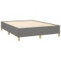 vidaXL Giroletto a Molle con Materasso Grigio Scuro 140x200cm Tessuto