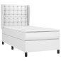 Giroletto a Molle con Materasso Bianco 90x190 cm in Similpelle