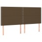 vidaXL Giroletto a Molle con Materasso Marrone Scuro 200x200cm Tessuto
