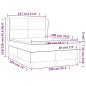 vidaXL Giroletto a Molle con Materasso Marrone Scuro 140x190cm Tessuto