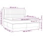 Giroletto a Molle con Materasso Grigio Chiaro 180x200cm Velluto