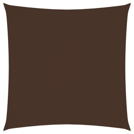 Parasole a Vela in Tela Oxford Quadrata 6x6 m Marrone