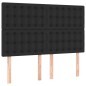 vidaXL Giroletto a Molle con Materasso Nero 140x190 cm in Similpelle