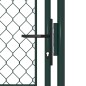 Cancello da Giardino in Acciaio 100x150 cm Verde Cancello da Giardino in Acciaio 100x150 cm Verde