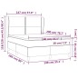 Giroletto a Molle con Materasso Grigio Scuro 140x200 cm Velluto
