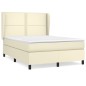 Giroletto a Molle con Materasso Crema 140x200 cm in Similpelle
