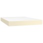 Giroletto a Molle con Materasso Crema 140x200 cm in Similpelle