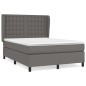 Giroletto a Molle con Materasso Grigio 140x200 cm in Similpelle