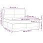 Giroletto a Molle con Materasso Blu Scuro 180x200 cm in Velluto