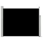 Tenda Laterale Retrattile per Patio 140x500 cm Nera