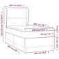 vidaXL Giroletto a Molle con Materasso Bianco 100x200 cm in Similpelle