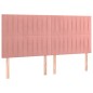 Giroletto a Molle con Materasso Rosa 160x200 cm in Velluto