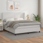 vidaXL Giroletto a Molle con Materasso Bianco 180x200 cm in Similpelle