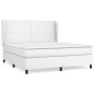 vidaXL Giroletto a Molle con Materasso Bianco 180x200 cm in Similpelle