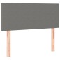 Giroletto a Molle con Materasso Grigio Scuro 100x200 cm Tessuto