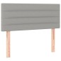 Giroletto a Molle con Materasso Grigio Chiaro100x200 cm Tessuto