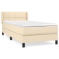 Giroletto a Molle con Materasso Crema 100x200 cm in Tessuto