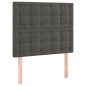 Giroletto a Molle con Materasso Grigio Scuro 90x190 cm Velluto