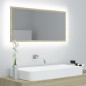 Specchio da Bagno LED Rovere Sonoma 90x8,5x37 cm in Acrilico Specchio da Bagno LED Rovere Sonoma 90x8,5x37 cm in Acrilico
