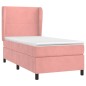 Giroletto a Molle con Materasso Rosa 80x200 cm in Velluto