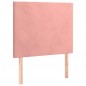 Giroletto a Molle con Materasso Rosa 80x200 cm in Velluto