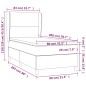 Giroletto a Molle con Materasso Rosa 80x200 cm in Velluto