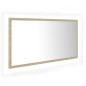 Specchio da Bagno LED Rovere Sonoma 90x8,5x37 cm in Acrilico Specchio da Bagno LED Rovere Sonoma 90x8,5x37 cm in Acrilico