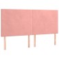 Giroletto a Molle con Materasso Rosa 200x200 cm in Velluto