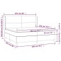 Giroletto a Molle con Materasso Rosa 200x200 cm in Velluto
