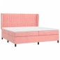 vidaXL Giroletto a Molle con Materasso Rosa 200x200 cm in Velluto