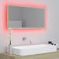 Specchio da Bagno LED Rovere Sonoma 90x8,5x37 cm in Acrilico Specchio da Bagno LED Rovere Sonoma 90x8,5x37 cm in Acrilico