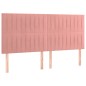 vidaXL Giroletto a Molle con Materasso Rosa 200x200 cm in Velluto