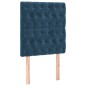 vidaXL Giroletto a Molle con Materasso Blu Scuro 80x200 cm in Velluto