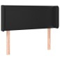 Testiera ad Orecchio Nera 83x16x78/88 cm in Similpelle Testiera ad Orecchio Nera 83x16x78/88 cm in Similpelle