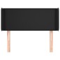 Testiera ad Orecchio Nera 83x16x78/88 cm in Similpelle Testiera ad Orecchio Nera 83x16x78/88 cm in Similpelle