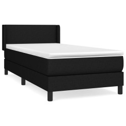 Giroletto a Molle con Materasso Nero 90x200 cm in Tessuto