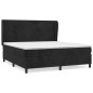 vidaXL Giroletto a Molle con Materasso Nero 160x200 cm in Velluto