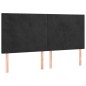 vidaXL Giroletto a Molle con Materasso Nero 160x200 cm in Velluto