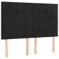 Giroletto a Molle con Materasso Nero 140x190 cm in Velluto