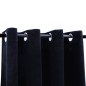 Tenda Oscurante con Anelli in Metallo Velluto Nera 290x245 cm Tenda Oscurante con Anelli in Metallo Velluto Nera 290x245 cm