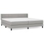 vidaXL Giroletto a Molle con Materasso Grigio Chiaro 200x200cm Tessuto