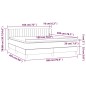 vidaXL Giroletto a Molle con Materasso Blu 180x200 cm in Tessuto